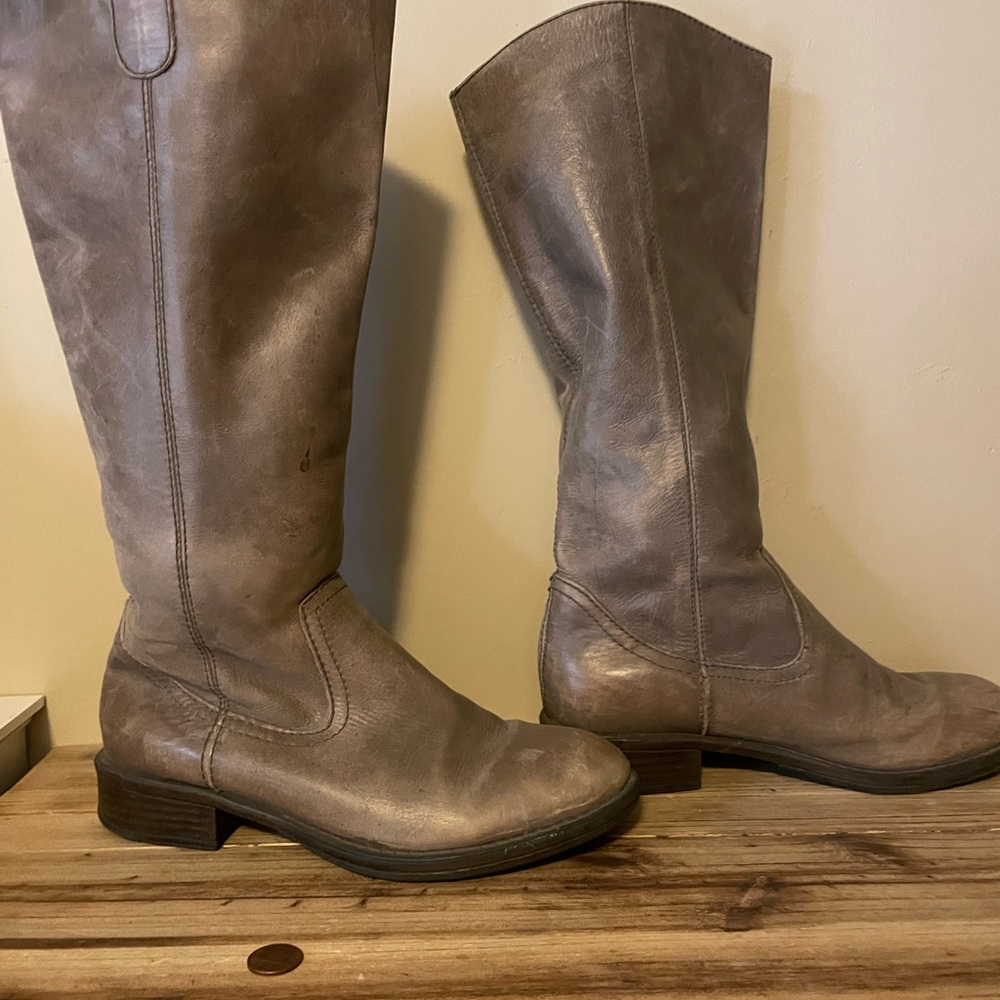 Taupe riding boots